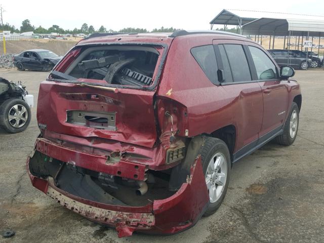 1C4NJCBBXGD602006 - 2016 JEEP COMPASS SP BURGUNDY photo 4
