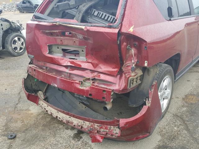 1C4NJCBBXGD602006 - 2016 JEEP COMPASS SP BURGUNDY photo 9