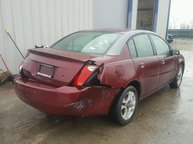 1G8AL52F73Z201320 - 2003 SATURN ION LEVEL MAROON photo 4