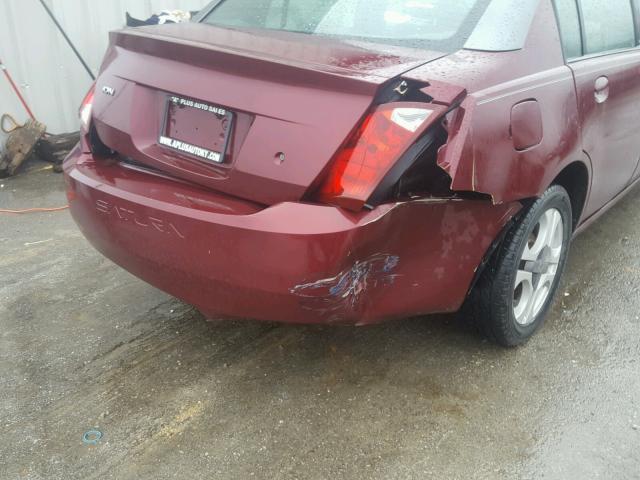 1G8AL52F73Z201320 - 2003 SATURN ION LEVEL MAROON photo 9