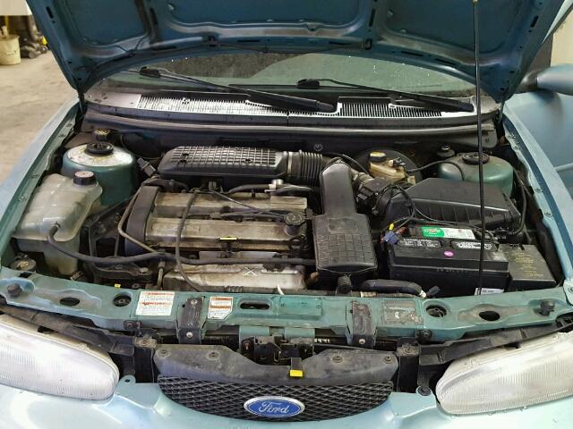 1FALP6532TK155999 - 1996 FORD CONTOUR GL TEAL photo 7