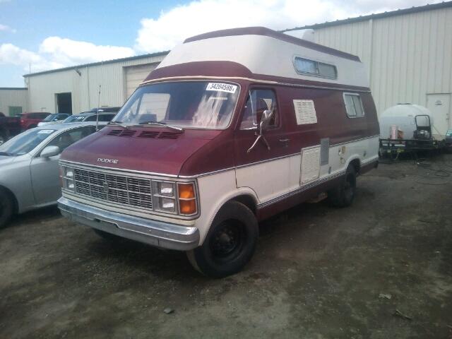 B35KFAK115691 - 1980 DODGE B250 VAN RED photo 2