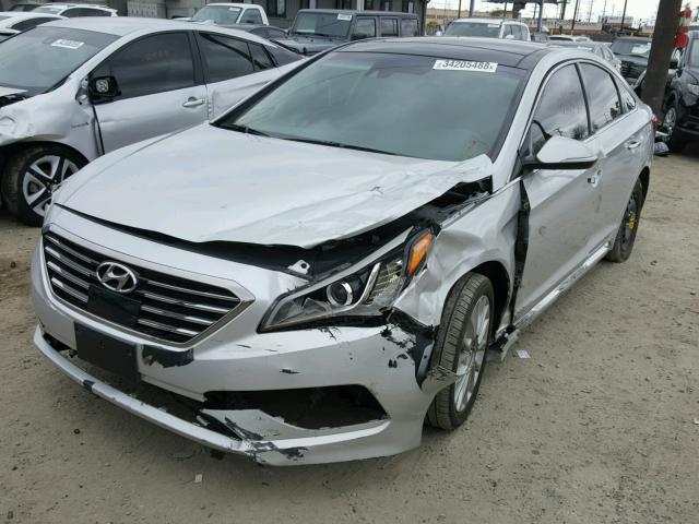 5NPE34AF7FH107839 - 2015 HYUNDAI SONATA SPO SILVER photo 2