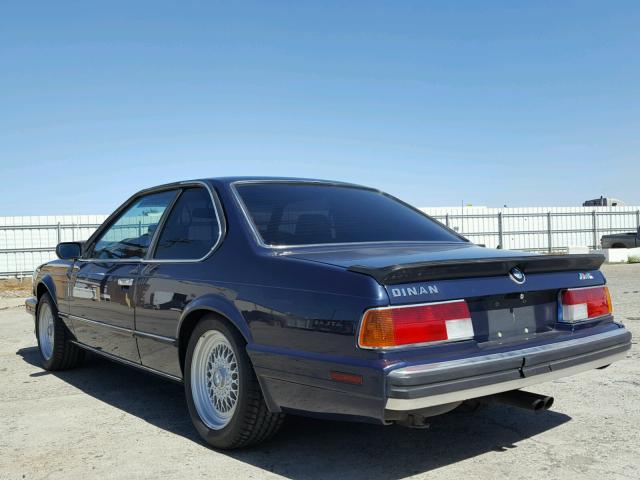 WBAEE1413J2561148 - 1988 BMW M6 BLUE photo 3