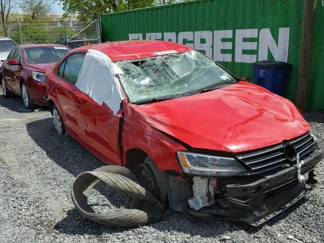 3VW2K7AJXFM299776 - 2015 VOLKSWAGEN JETTA BASE 红色 照片 1