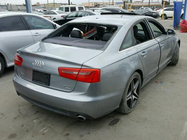 WAUGGAFC7CN123655 - 2012 AUDI A6 PREMIUM GRAY photo 4