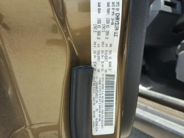 1J8HG48K39C509919 - 2009 JEEP COMMANDER 金色 照片 10