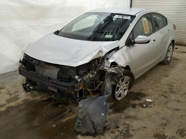 KNAFK4A66E5187265 - 2014 KIA FORTE LX SILVER photo 2