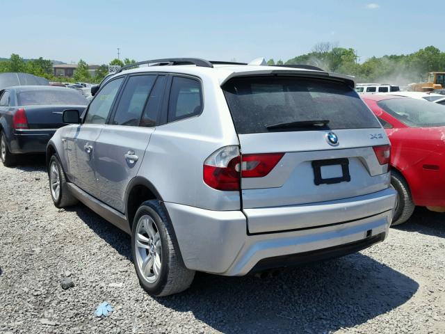 WBXPA93446WG75554 - 2006 BMW X3 3.0I SILVER photo 3