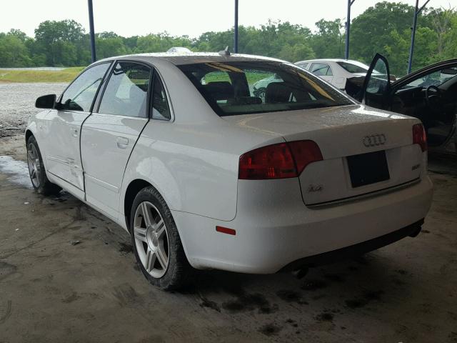 WAUAF78E37A055118 - 2007 AUDI A4 2 WHITE photo 3