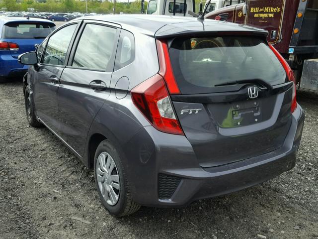 JHMGK5H57HS019178 - 2017 HONDA FIT LX GRAY photo 3