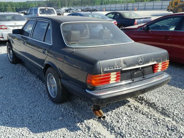 WDBCA35D86A249270 - 1986 MERCEDES-BENZ 420 SEL BLACK photo 3