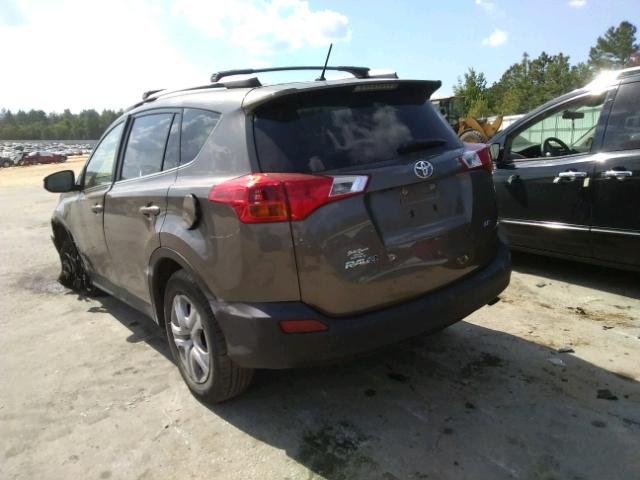 JTMZFREV2FD066792 - 2015 TOYOTA RAV4 LE BROWN photo 3