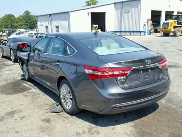 4T1BD1EBXDU003270 - 2013 TOYOTA AVALON HYB GRAY photo 3