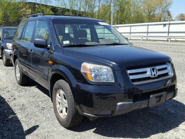 2HKYF18156H540704 - 2006 HONDA PILOT LX BLACK photo 1