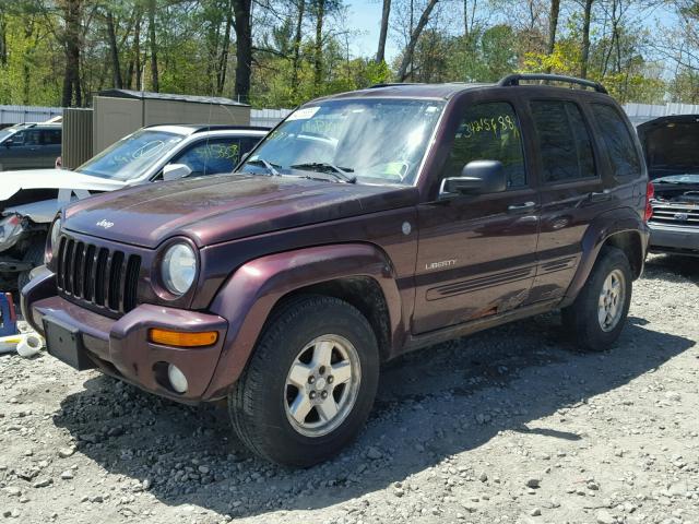 1J4GL58K24W257862 - 2004 JEEP LIBERTY LI BURGUNDY photo 2