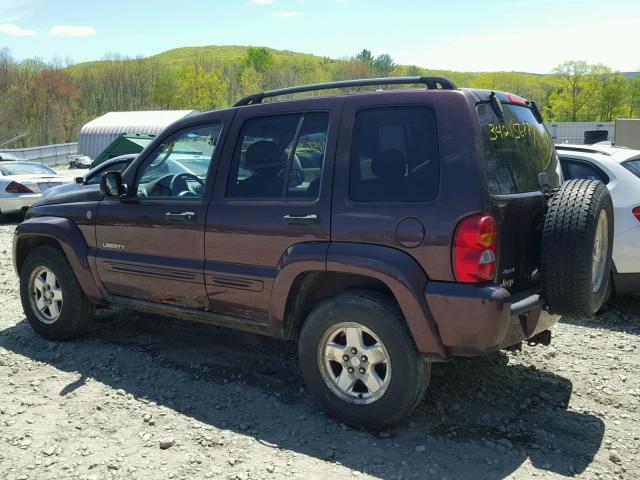 1J4GL58K24W257862 - 2004 JEEP LIBERTY LI BURGUNDY photo 3