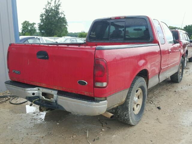 1FTZX172X1NB47088 - 2001 FORD F150 RED photo 4