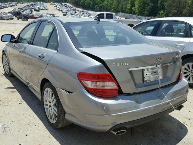 WDDGF81X48F126500 - 2008 MERCEDES-BENZ C 300 4MAT SILVER photo 3