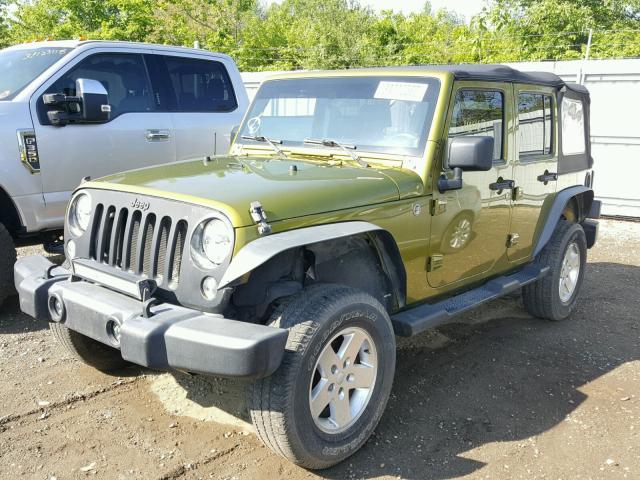 1J8GA59158L589778 - 2008 JEEP WRANGLER U GREEN photo 2