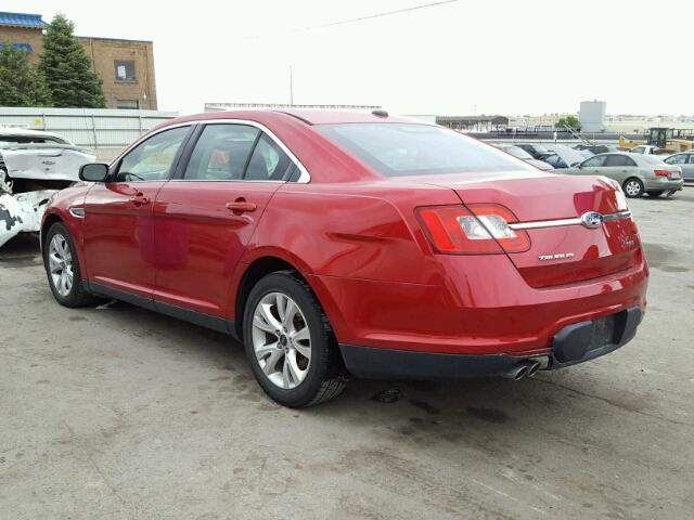 1FAHP2EWXBG131900 - 2011 FORD TAURUS SEL RED photo 3