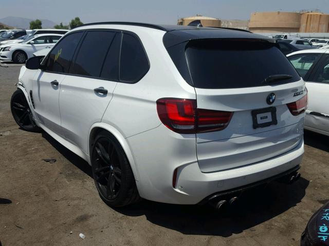 5YMKT6C39H0X20604 - 2017 BMW X5 M WHITE photo 3