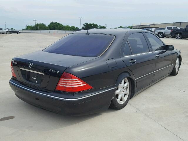 WDBNG84J33A365028 - 2003 MERCEDES-BENZ S 500 4MAT BLACK photo 4