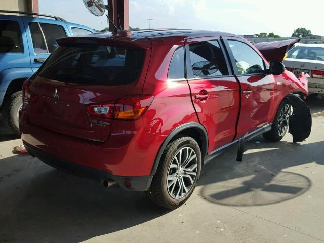 JA4AP3AU2GZ063782 - 2016 MITSUBISHI OUTLANDER RED photo 4