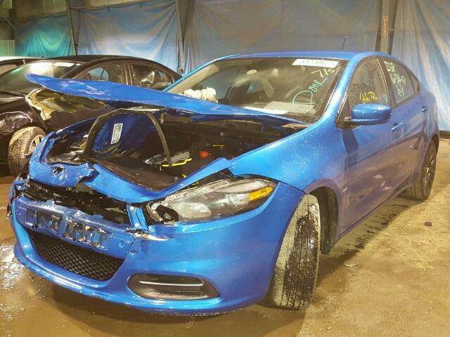 1C3CDFAA2FD432980 - 2015 DODGE DART SE BLUE photo 2