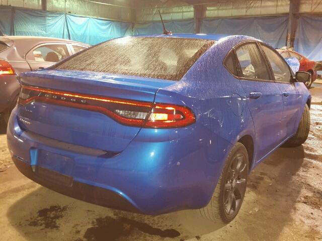 1C3CDFAA2FD432980 - 2015 DODGE DART SE BLUE photo 4