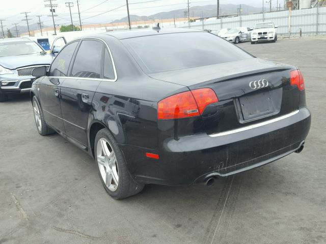 WAUAF78E88A102094 - 2008 AUDI A4 2.0T BLACK photo 3