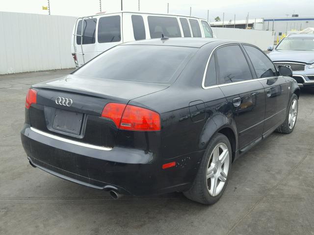 WAUAF78E88A102094 - 2008 AUDI A4 2.0T BLACK photo 4