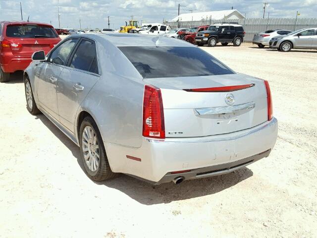 1G6DE5E54D0105704 - 2013 CADILLAC CTS LUXURY SILVER photo 3