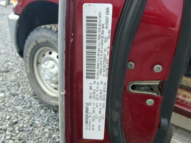 3C6TD5HT7CG200247 - 2012 DODGE RAM 2500 S RED photo 10