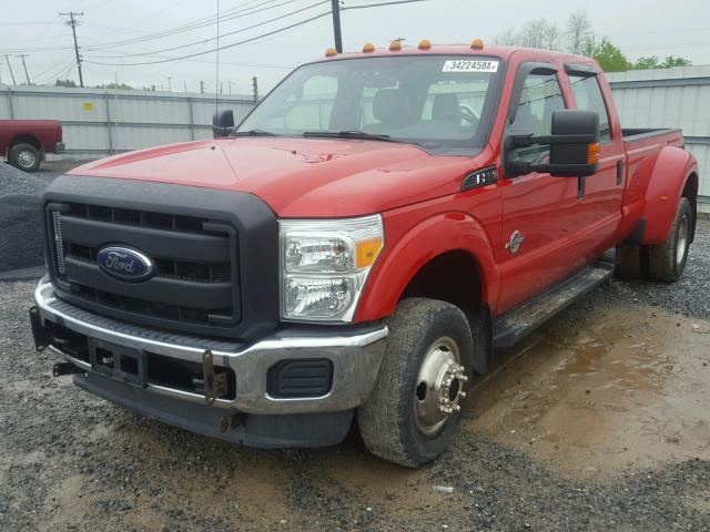 1FT8W3DT0CEB37969 - 2012 FORD F350 SUPER RED photo 2