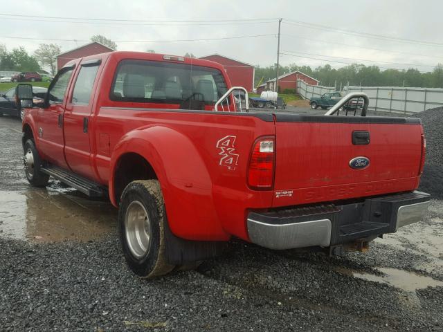 1FT8W3DT0CEB37969 - 2012 FORD F350 SUPER RED photo 3