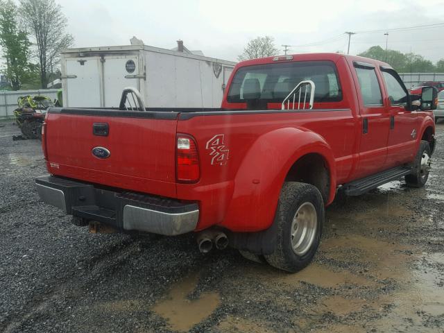 1FT8W3DT0CEB37969 - 2012 FORD F350 SUPER RED photo 4