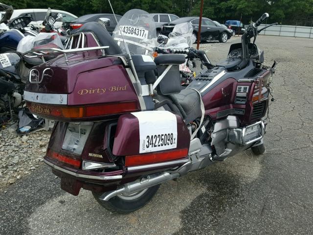 1HFSC2202LA201671 - 1990 HONDA GL1500 BURGUNDY photo 4