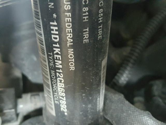 1HD1KEM12CB687892 - 2012 HARLEY-DAVIDSON FLHTK ELEC ლურჯი ფოტო 10