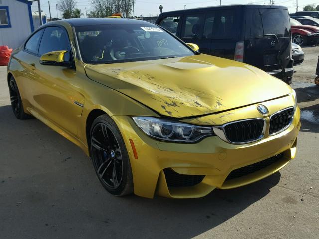 WBS3R9C56GK338301 - 2016 BMW M4 YELLOW photo 1