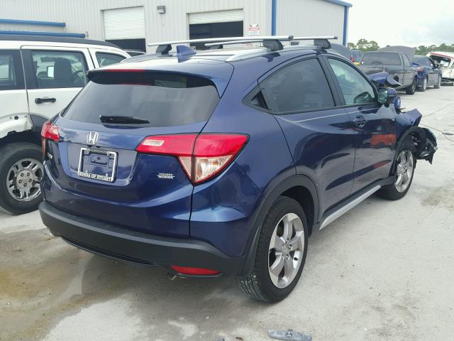 3CZRU5H78HM715427 - 2017 HONDA HR-V EXL BLUE photo 4