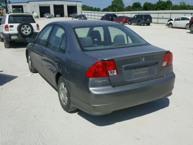 JHMES96675S015976 - 2005 HONDA CIVIC HYBR GRAY photo 3