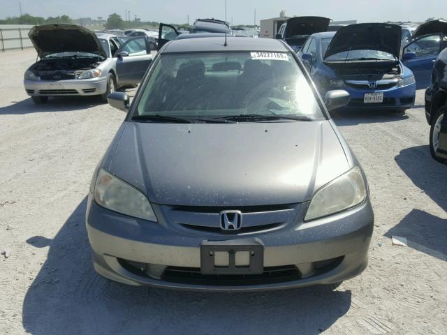 JHMES96675S015976 - 2005 HONDA CIVIC HYBR GRAY photo 9