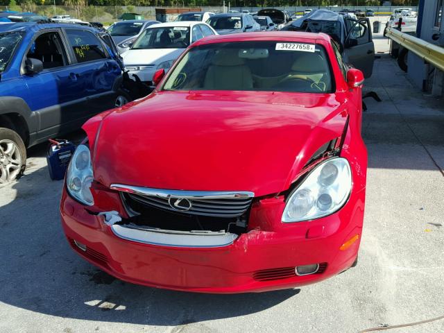 JTHFN48Y830048538 - 2003 LEXUS SC 430 RED photo 9