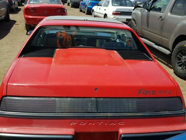 1G2PM37R8FP249322 - 1985 PONTIAC FIERO SPOR RED photo 6