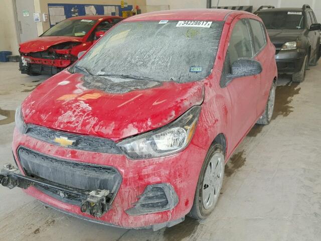 KL8CA6SA0GC608699 - 2016 CHEVROLET SPARK LS RED photo 2