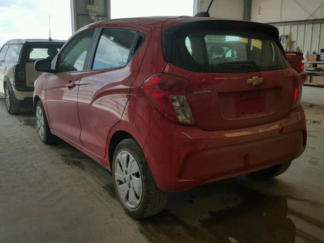 KL8CA6SA0GC608699 - 2016 CHEVROLET SPARK LS RED photo 3