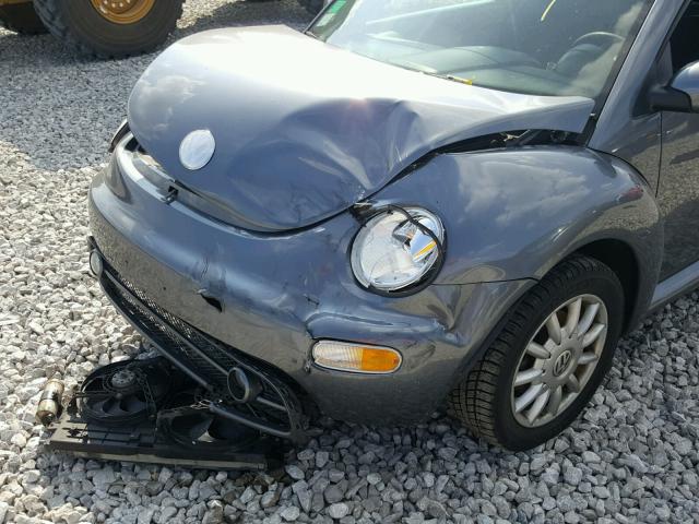 3VWCK31C84M415438 - 2004 VOLKSWAGEN NEW BEETLE ნაცრისფერი ფოტო 9