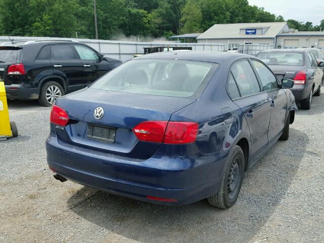 3VW1K7AJ0BM083960 - 2011 VOLKSWAGEN JETTA BASE BLUE photo 4