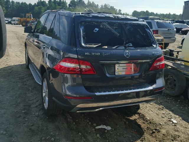 4JGDA5HB5FA450811 - 2015 MERCEDES-BENZ ML 350 4MA GRAY photo 3